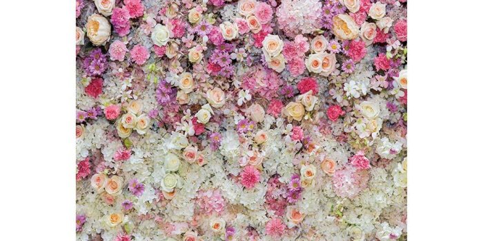 1000x1000 2020 Pink White Cream Flowers Photography Backdrop Vinyl Fabric