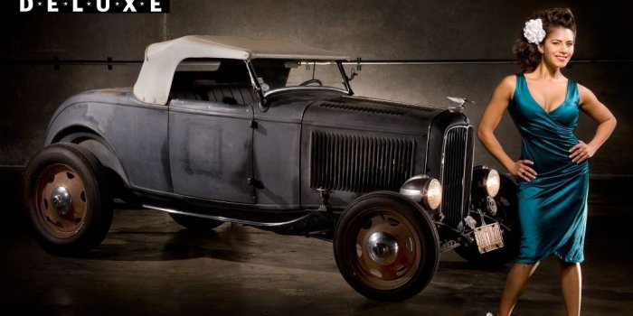 1024x768 Model Rat Hot Rod Babe – Cars Girls and Cars HD Desktop Wallpaper