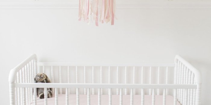 1136x1704 Nursery Reveal | Baby girl nursery wallpaper, Girl nursery