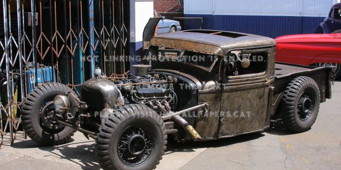 1680x1050 rat rod pickup car fast art hotrod artwork