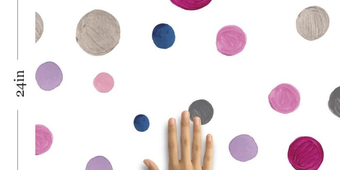 1000x1001 White and Violet Dots Baby Removable Wallpaper 1034| Walls By Me