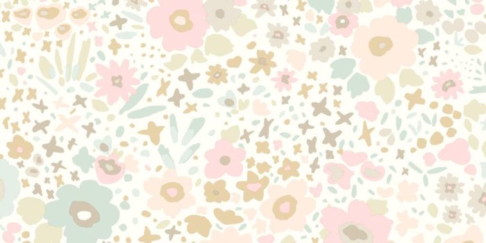 1024x1024 DW2383 DwellStudio Baby & Kids Posey Wallpaper - Pink/Blue/Brown