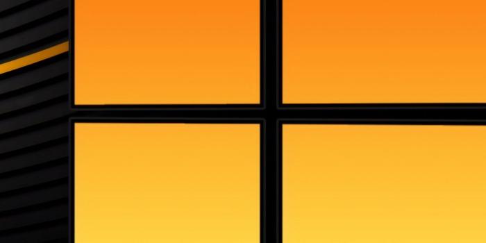 1440x2560 Abstract / Windows 10 Wallpaper - Windows 10 Black Orange