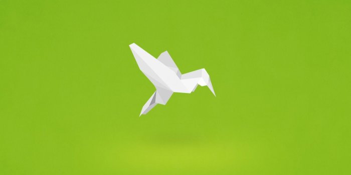 1332x850 Wallpaper minimalism, Hummingbird, paper, origami, bird images for