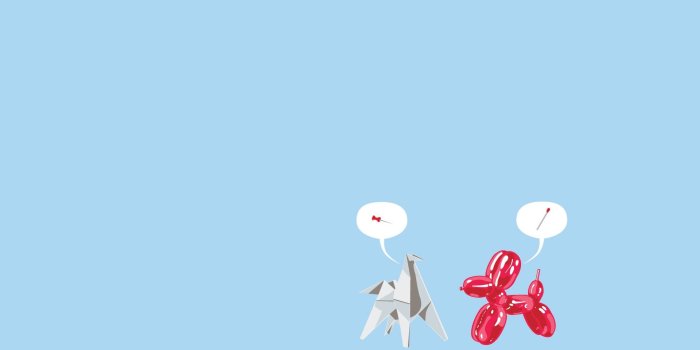 1920x1080 minimalistic, origami, funny, balloons :: Wallpapers