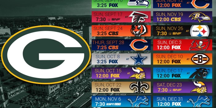 1920x1080 Green Bay Packers Schedule Wallpaper (69+ images)