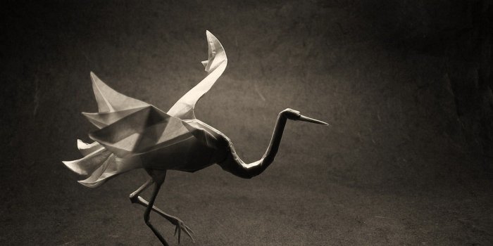 1920x1080 White cutout paper bird figurine, cranes, origami, animals, paper