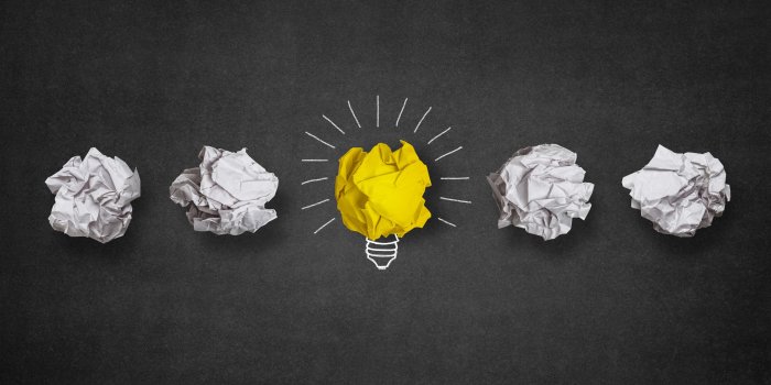 5120x2880 Wallpaper Light bulb, yellow and white, paper, minimalist