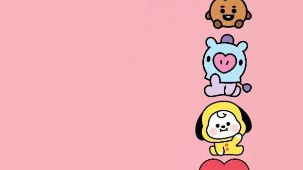 623x1280 4K Wallpaper: Bt21 Wallpaper Cooky And Chimmy