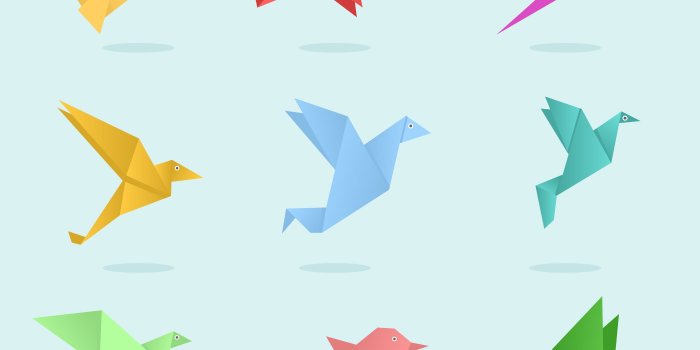 2800x2800 Origami Animals Vector - Download Free Vectors, Clipart Graphics