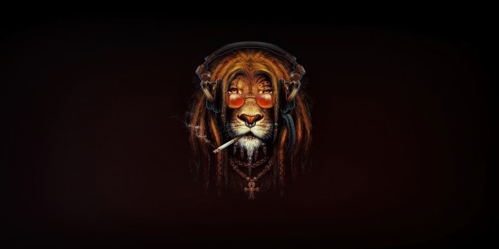 3840x2160 Lion Smoking Digital Art Wallpaper, HD Minimalist 4K Wallpapers