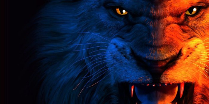 1332x850 Wallpaper predator, art, grin, lion, The King, jean pierre images
