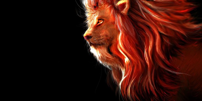 2560x1440 Download Lion, fur, muzzle, art wallpaper, 2560x1440, Dual Wide