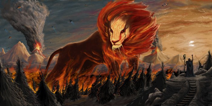 11811x5906 Fantasy Lion Artwork Drawing #3776 Wallpapers and Free Stock