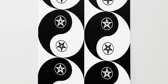 1500x1500 Yin Yang Pentagram Pentacle Wallpaper by jlfotograffiti | Society6
