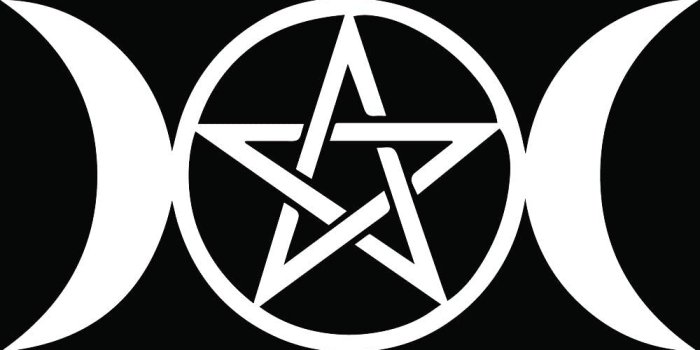 1000x1000 Amazon.com: ANGDEST Triple Goddess Symbol Pentagram (White) (Set