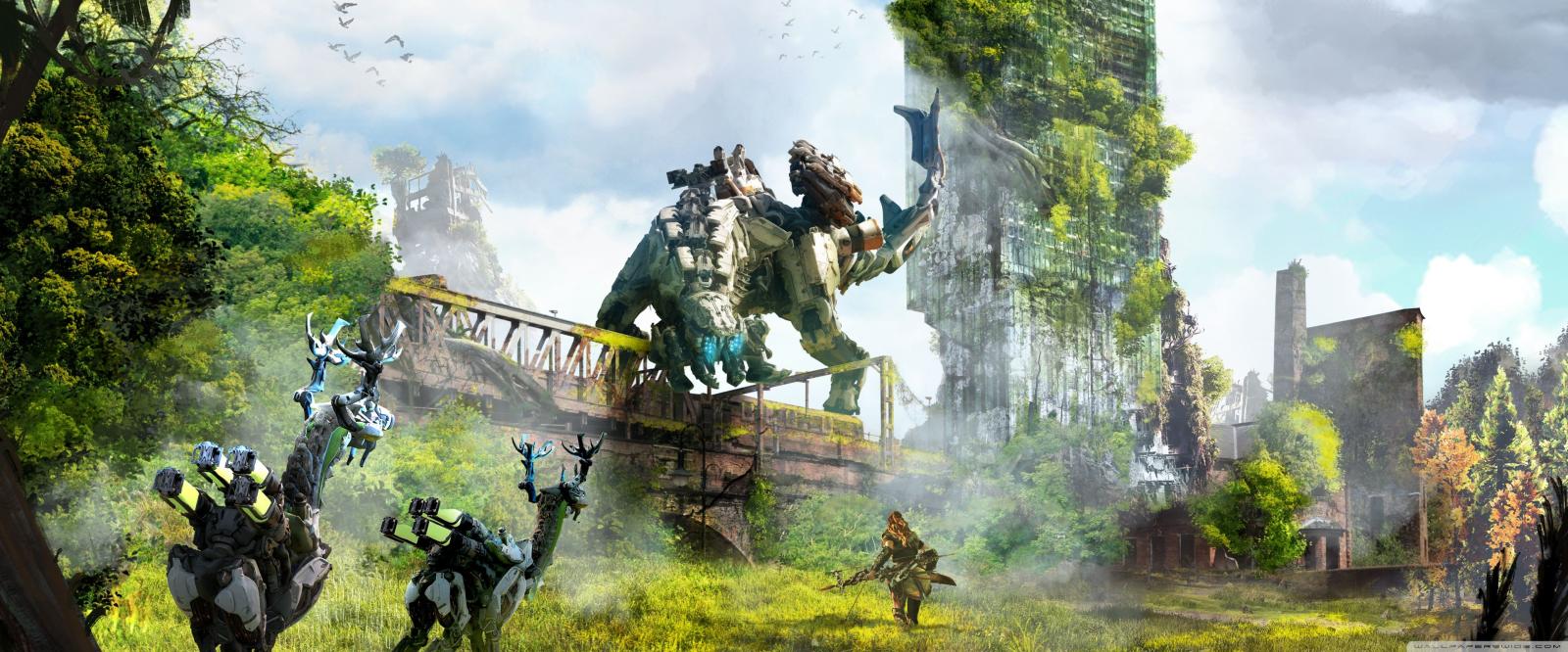 3840x1600 Horizon Zero Dawn Game Concept Art Ultra HD Desktop Background