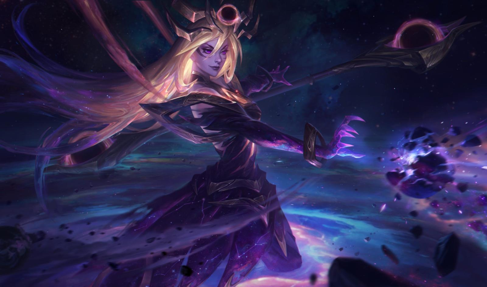 2560x1510 Wallpapers: Cosmic and Dark Cosmic Lux skins [Artist: Riot Games