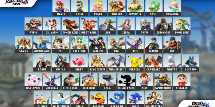 1600x900 Super Smash Bros Wii U / 3DS Character Selection - Imgur