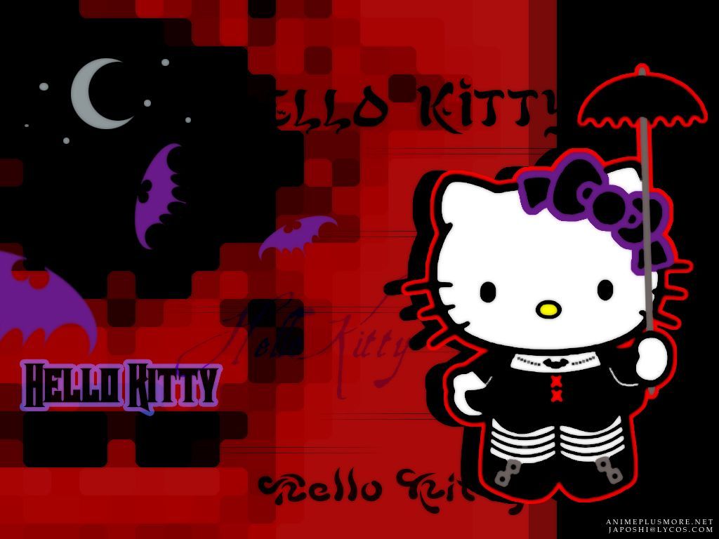 1024x768 Emo Hello Kitty Wallpaper | Hello Kitty desktop wallpaper