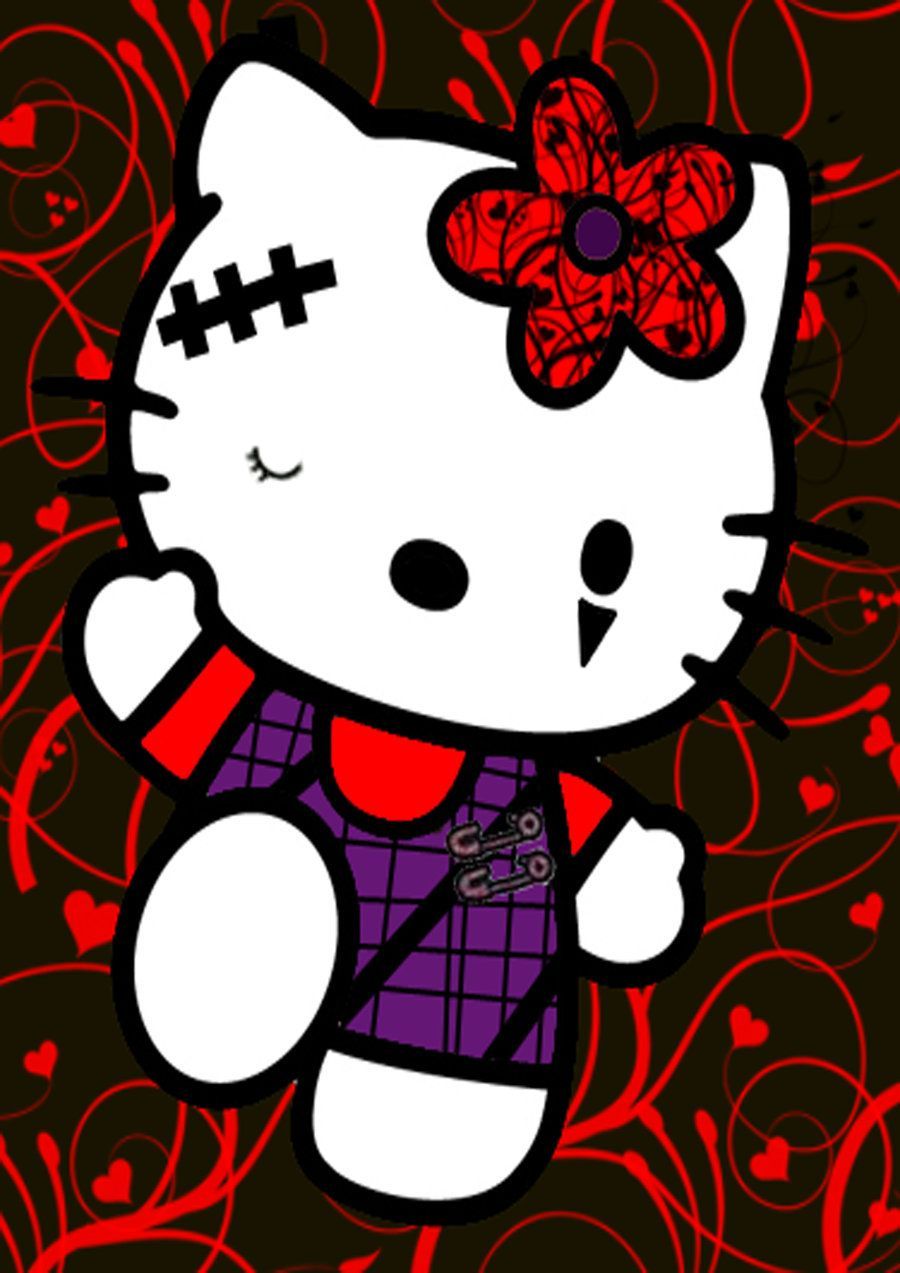 900x1273 Emo Hello Kitty Facebook Covers | Goth Hello Kitty Goth Hello