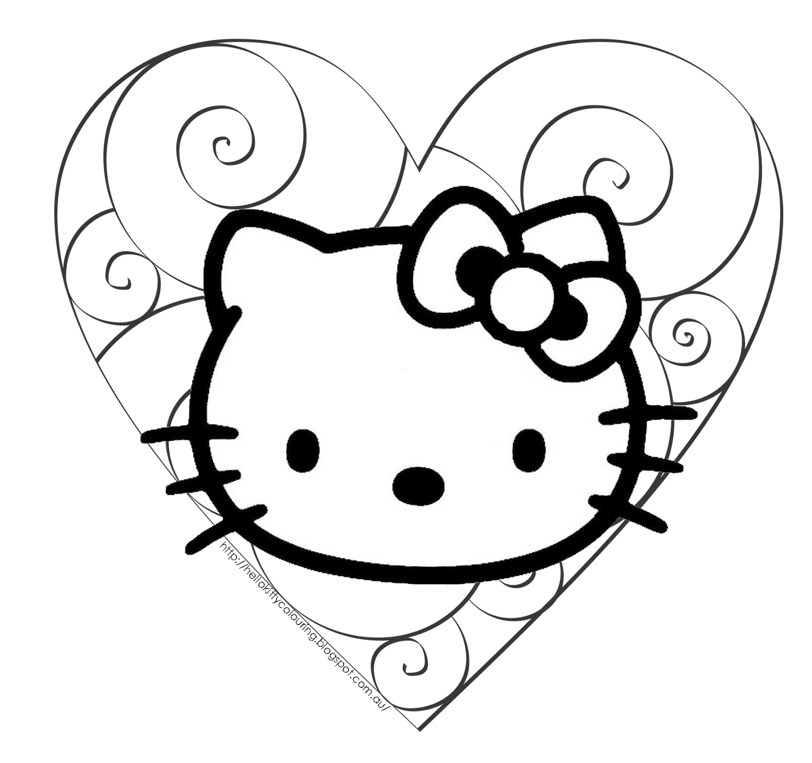 1600x1503 HELLO KITTY COLORING PAGES - Clip Art Library