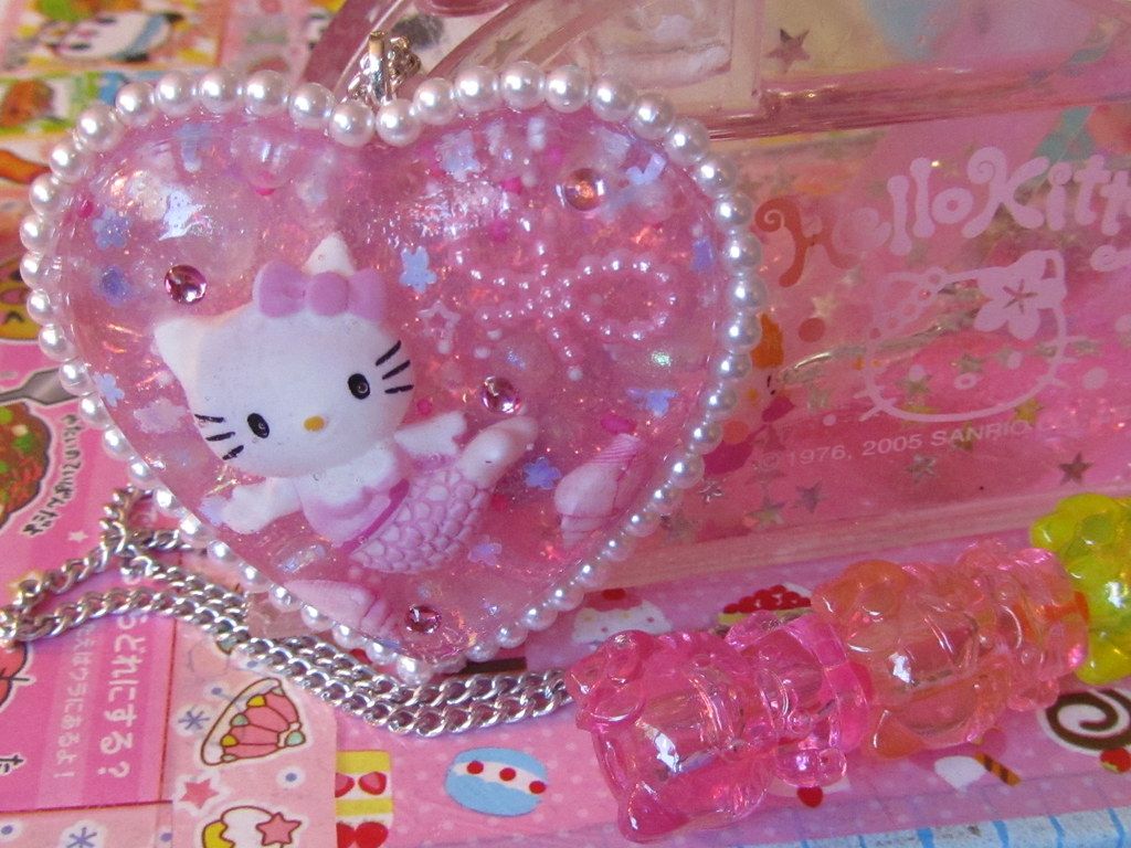 1024x768 Hello Kitty Sea Mirmaid - Resin Necklace :D | available at w…