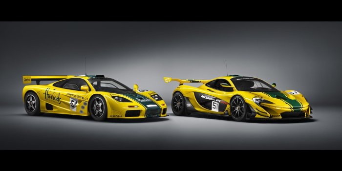 1920x1080 Yellow and black car bed frame, McLaren P1 GTR, McLaren F1 GTR