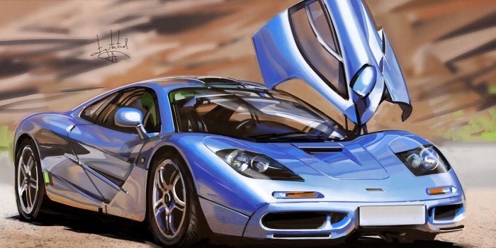 1332x850 Wallpaper McLaren, Auto, Figure, Machine, Car, Art, Supercar