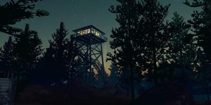 1920x1080 Firewatch Video Games Night Forest Trees Stars Wallpaper Hd