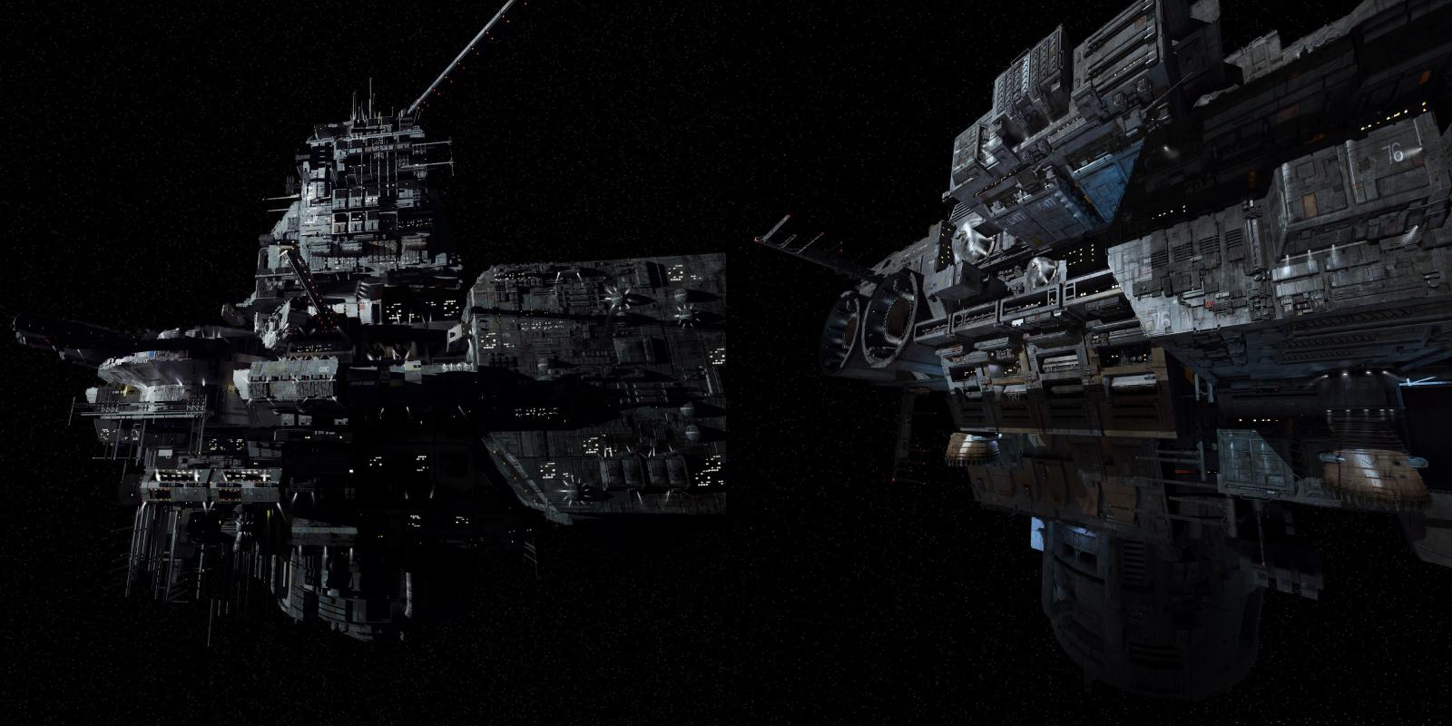 4000x2000 Desktop Wallpapers Alien: Covenant Starship Space Fantasy 4000x2000