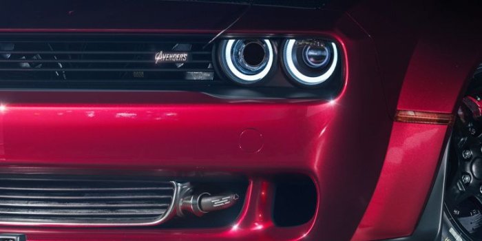 750x1334 Download Dodge Challenger SRT Demon, muscle car, red wallpaper