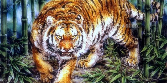1400x923 tiger hunting paintings animals wildlife
