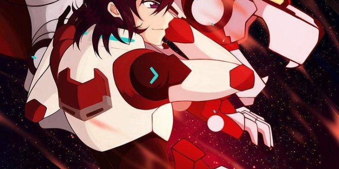 751x1063 Keith the Red Paladin of Fire with his Red Lion from Voltron