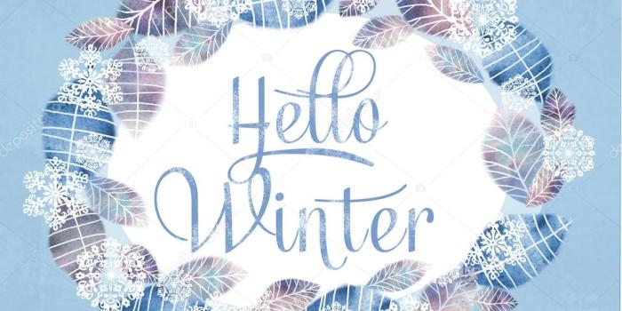 1024x768 Festive Greeting Hello Winter - Snow (#1903219) - HD Wallpaper
