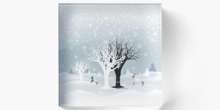 1000x1000 Hello Winter Holiday Reindeer Snowy Forest Wallpaper for Gifts, T