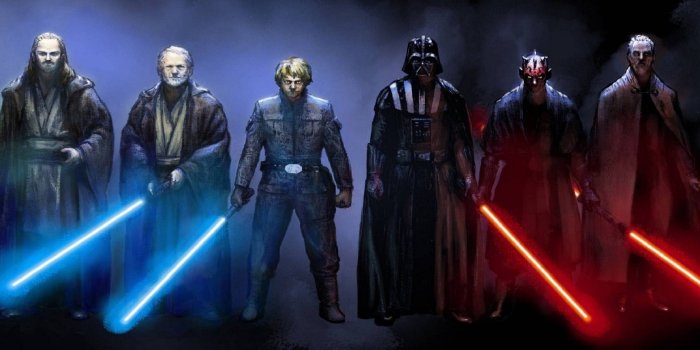 3840x1080 multiple Display, Star Wars, Darth Vader, Yoda, Obi Wan Kenobi
