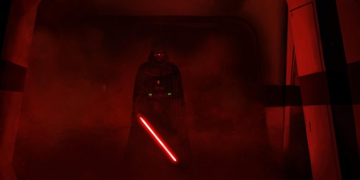4000x1598 Darth Vader Lightsaber Scene from Rogue One | Star wars wallpaper