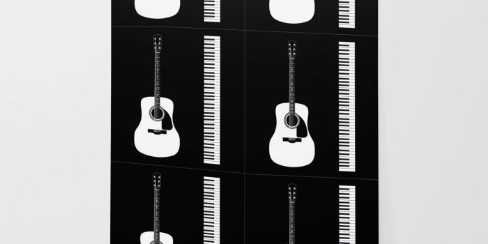 1500x1500 Guitar Piano Duo Wallpaper by homestead | Society6
