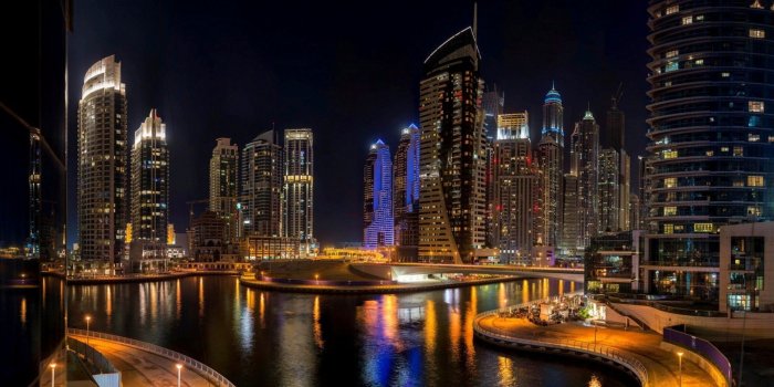 1920x1080 Free download Abu Dhabi Cityscape At Night HD Desktop Backgr 21973
