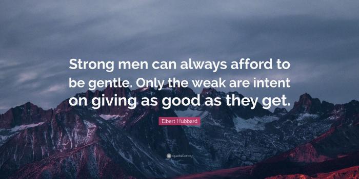 3840x2160 Elbert Hubbard Quote: “Strong men can always afford to be gentle