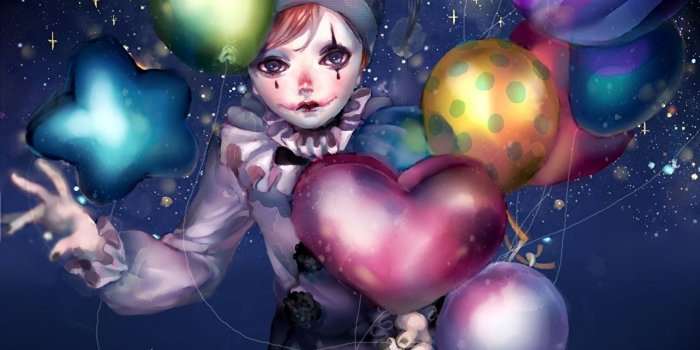 1283x1024 Wallpaper Anime sitry, original Clown Balls Holidays
