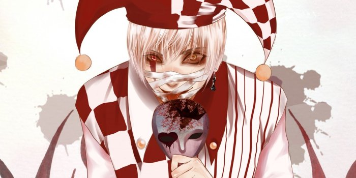 1600x1000 hd wallpaper: Bloody Clown Mask Blood1623
