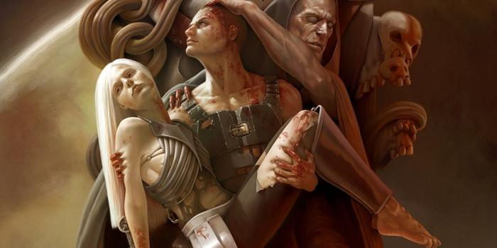 1280x780 Photos Men Warriors Blood Corrado Vanelli Fantasy hooded