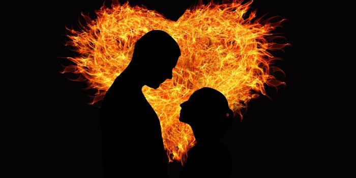 3840x2160 Heart Fire Orange Yellow Couple Love 4K Wallpaper - Best Wallpapers