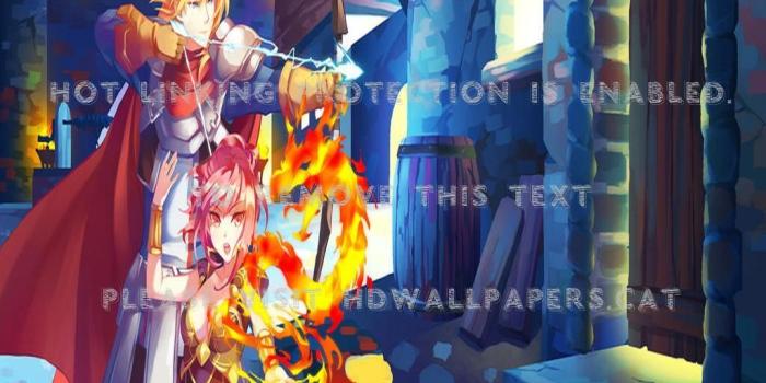 1024x776 fire couple duo magic warrior fantasy hiro