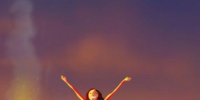 750x1334 Download 750x1334 Fantasy Couple, Bonfire, Camping, Rocks, Fire