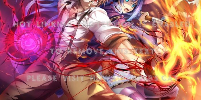 1024x768 magic war cg game fire duo couple anime