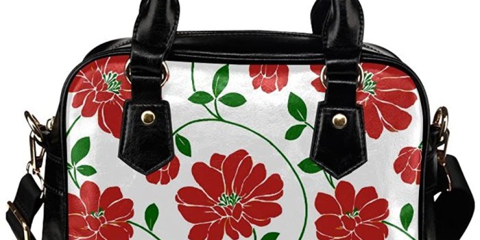 960x1000 LEINTEREST Red Flowers Cute Floral Wallpaper Women Top Handbag