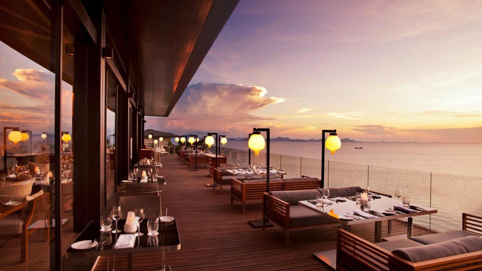 1920x1080 Superb Seaside Restaurant HD Desktop Background | Terrace